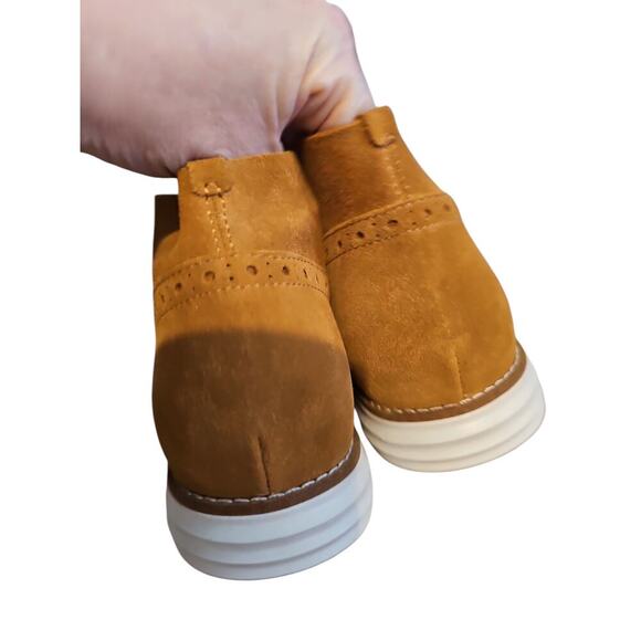 Cole Haan Original Grand.OS cognac tan suede Chukka ankle Boots new sz 8 - Picture 3 of 7